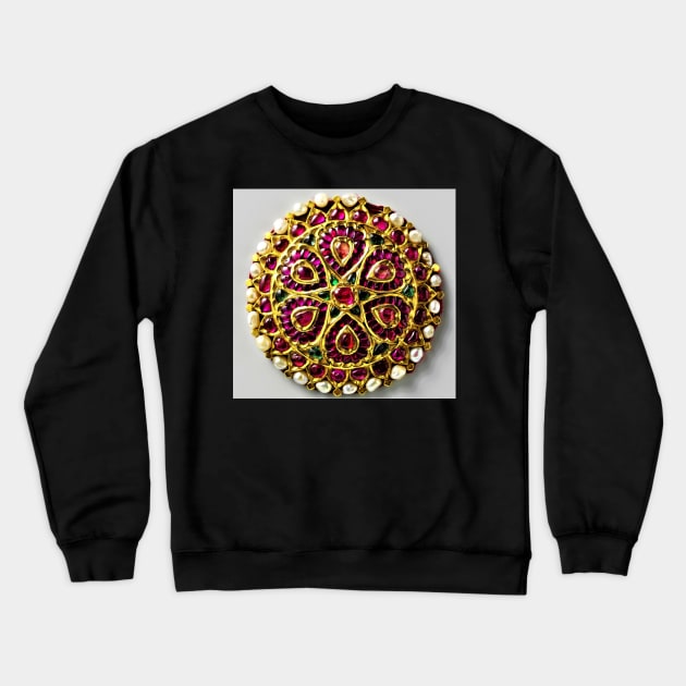 Jewelled Geometric Pattern Crewneck Sweatshirt by SHappe
